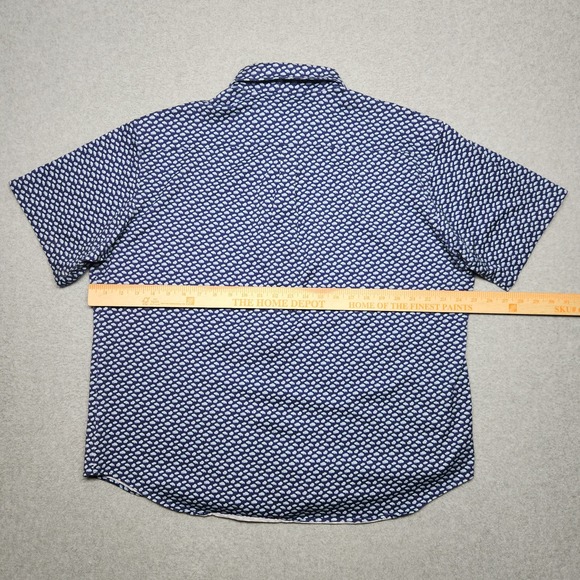 Peter Millar Shirt XL Blue Classic‎ Cars Print All Over Golf Casual Button Up - Picture 9 of 10